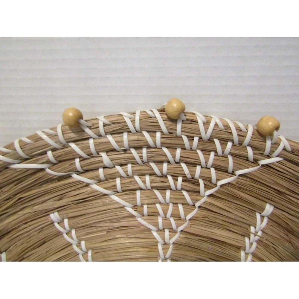 Large 20” Handwoven Wolof Basket Senegal African Wall Art Boho Home Decor